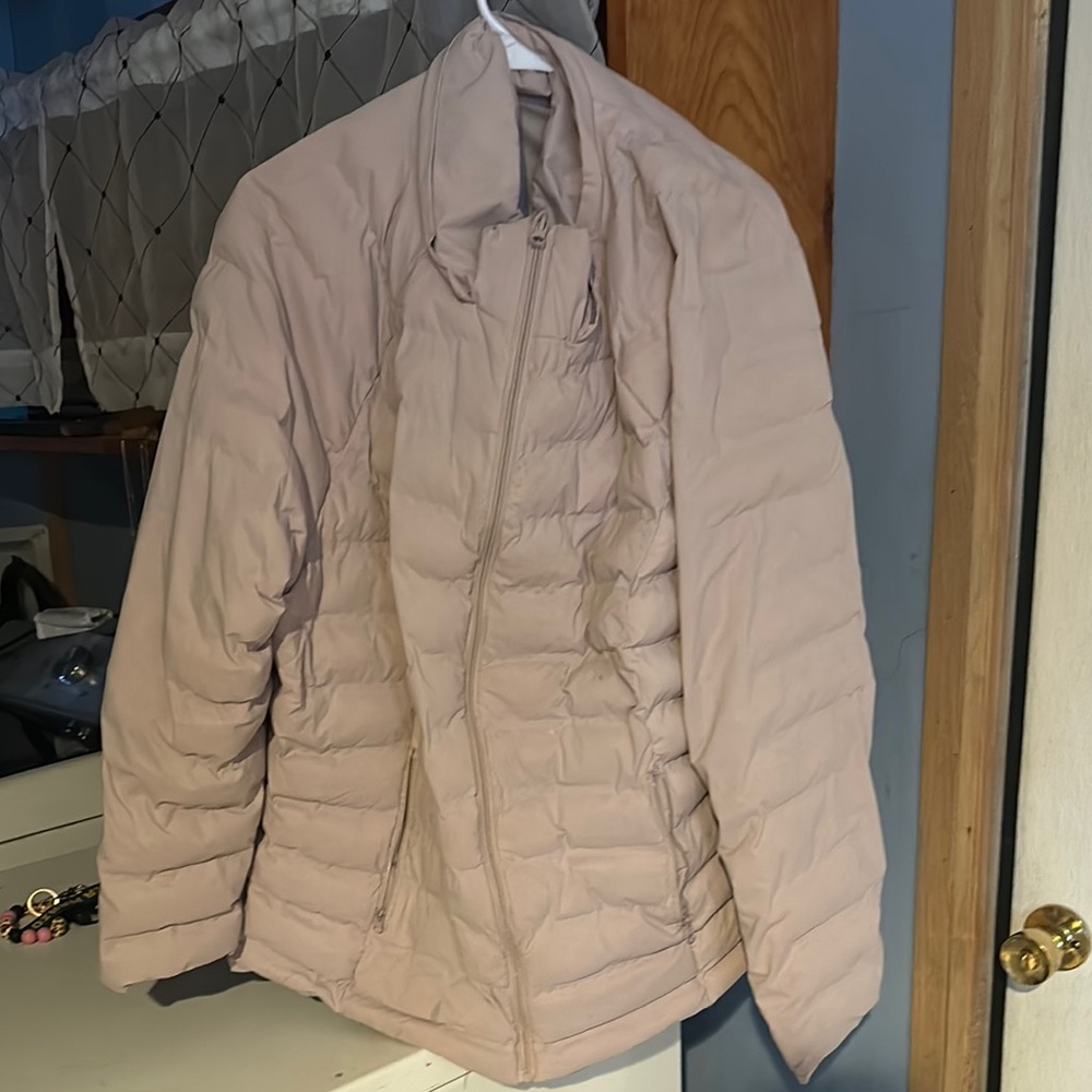 Women's Beige Puffer Jacket